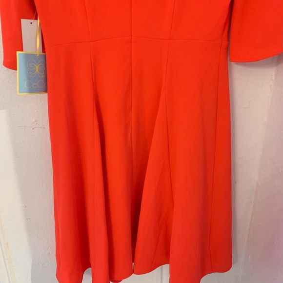 Coral Pop Color Dress - Picture 5 of 8